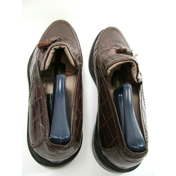 Stacy Adams Genuine Snake Brown Leather Tassel Loafers Mens Size US 8 M - Picture 12 of 12